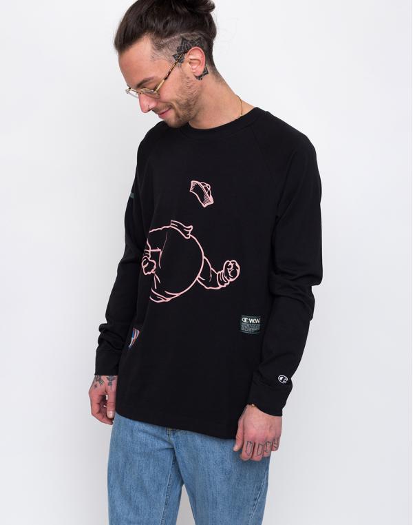 Champion Wood Wood Long Sleeve Crewneck T-Shirt NBK M