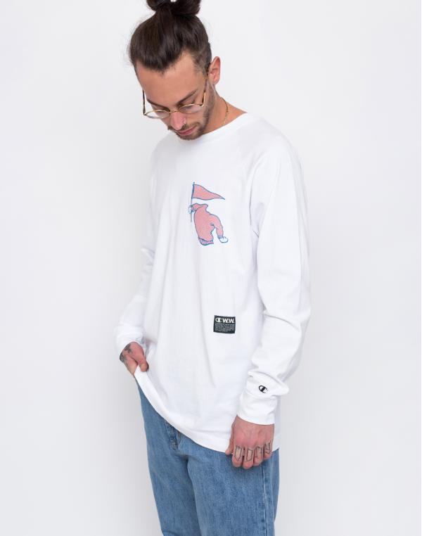 Champion Wood Wood Long Sleeve Crewneck T-Shirt OPW L