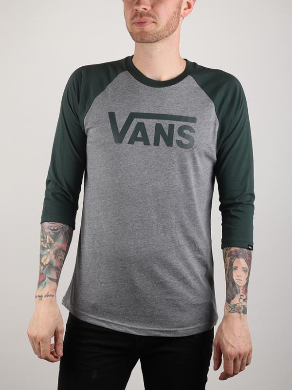 Tričko Vans MN Vans Classic Ragl Heather Grey Šedá