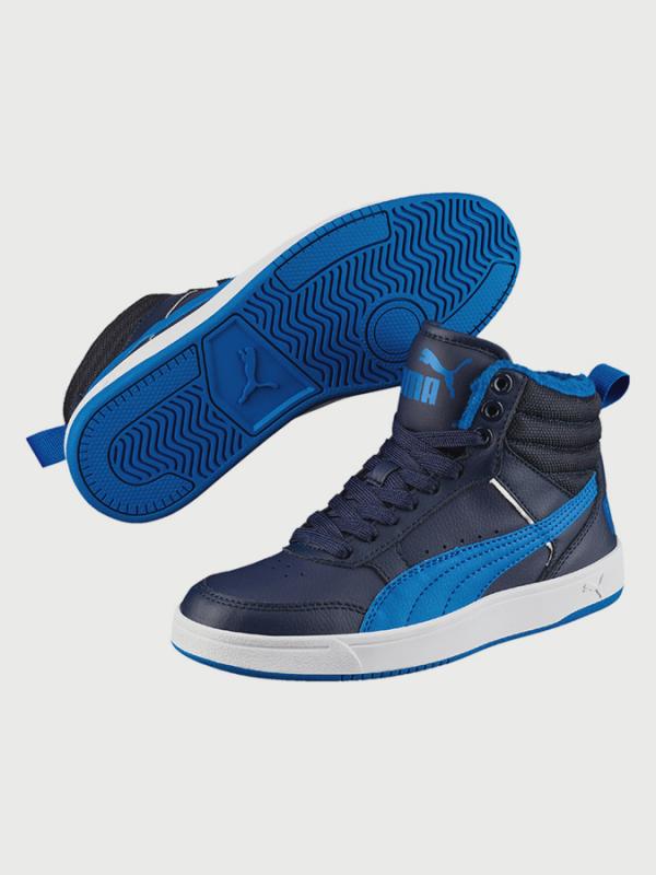 Boty Puma Rebound Streetv2 Fur Jr Modrá