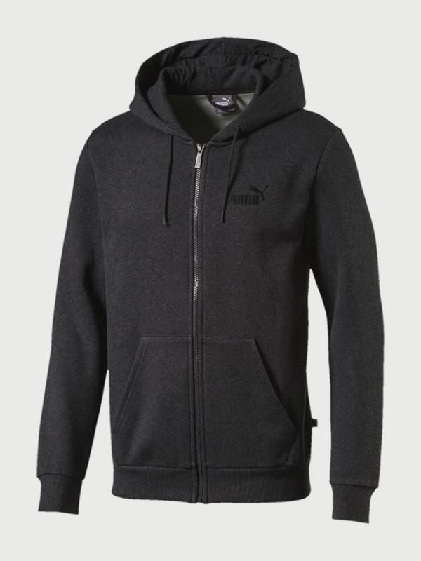 Mikina Puma Essentials+ Fleece Hd Jkt Černá