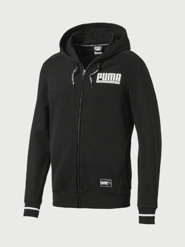 Mikina Puma STYLE Athletics FZ Hoody TR Černá