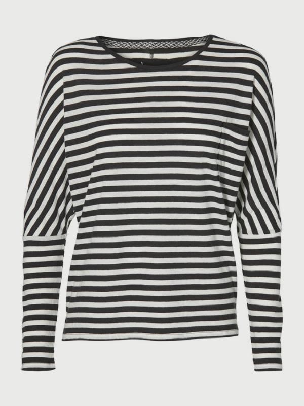 Tričko O´Neill LW Ess Striped L/S T-Shirt Černá