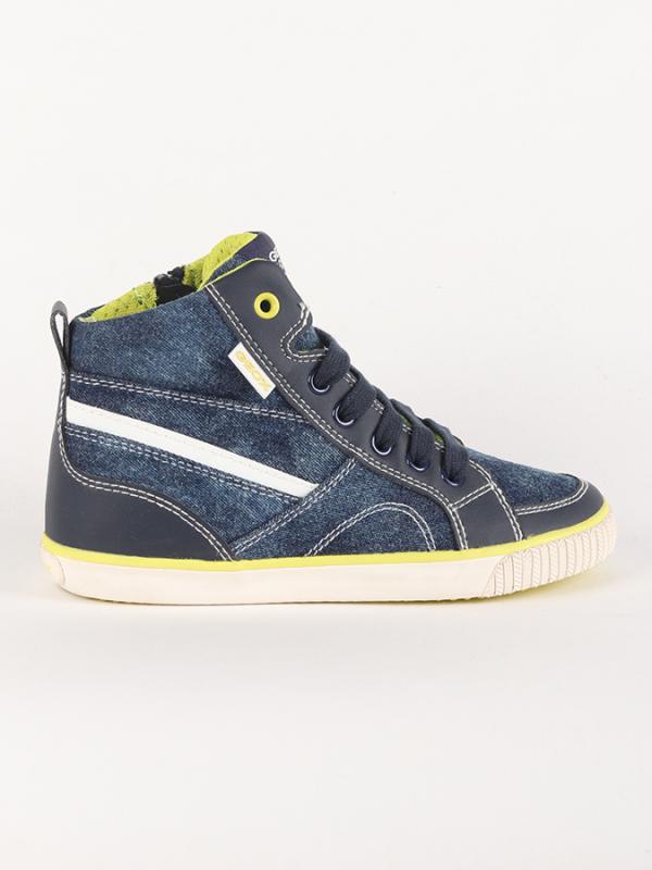 Boty Geox J Kilwi B.O - Jeans + Geobuck Modrá
