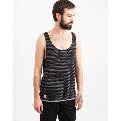 Tílko Native Youth Double Faced Stripe Vest black white