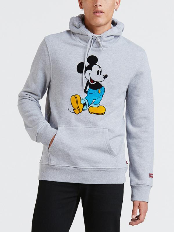 Mikina LEVI'S Graphic Po Hoodie Šedá