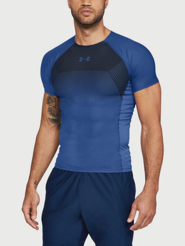 Kompresní tričko Under Armour Threadborne Vanish SS Comp Modrá