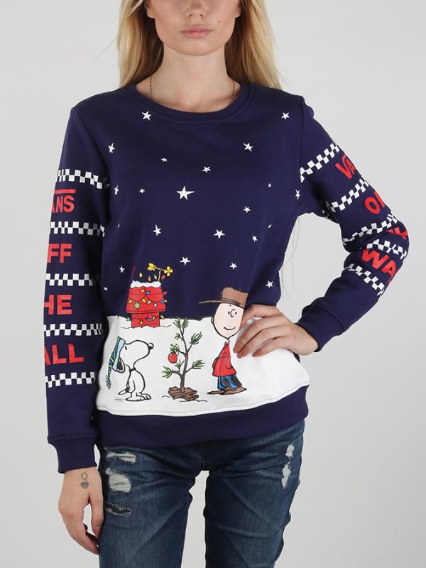 Mikina Vans Wm Peanuts Christmas Peanuts Christmass Modrá