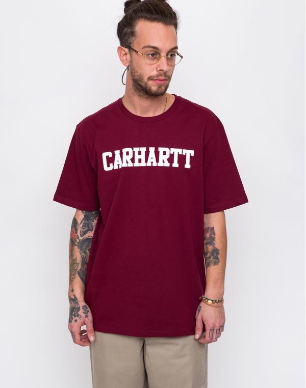Carhartt WIP College T-Shirt Mulberry / White L