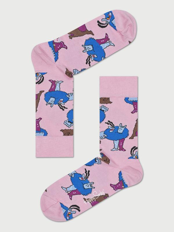 Ponožky Happy Socks Chief Blue Meanie & Jeremy Sock The Beatles Růžová
