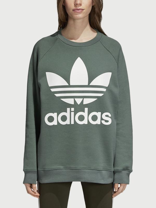 Mikina adidas Originals Oversized Sweat Zelená