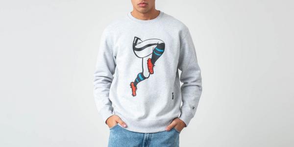 Champion x WOOD WOOD Mike Reverse Weave Crewneck Grey