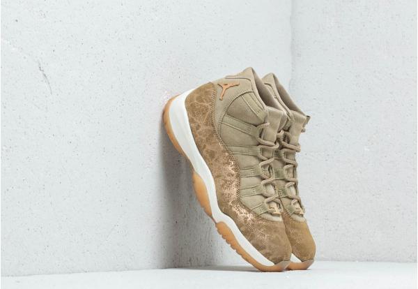 Air Jordan 11 Retro WMNS Neutral Olive/ MTLC Stout-Sail