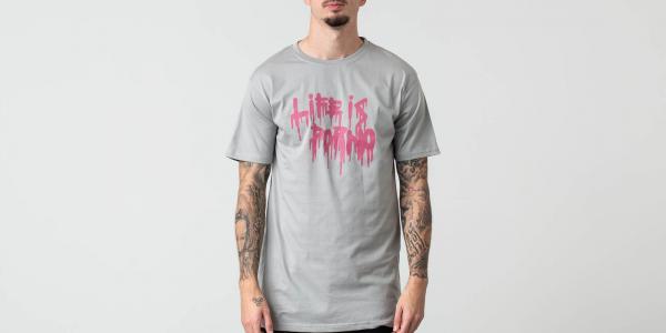 Life is Porno Tee Grey Melting