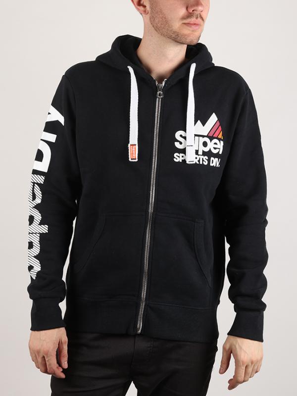 Mikina Superdry Winter Sports Ziphood Černá