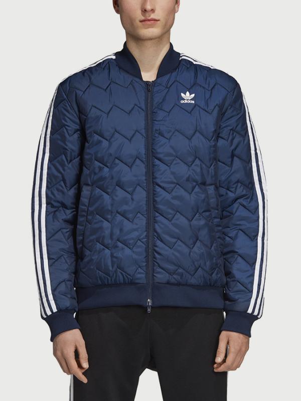 Bunda adidas Originals SSS Quilted Modrá