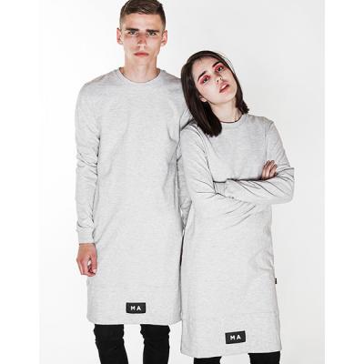 Mikina Marshal Apparel EXTENDED HEM TALL TEE Grey