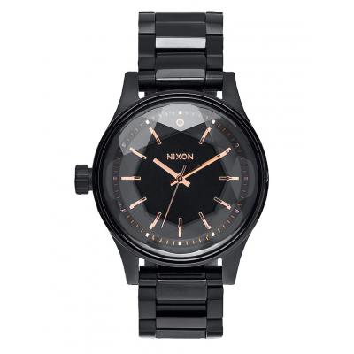 Hodinky Nixon Facet 38 all black rose gold