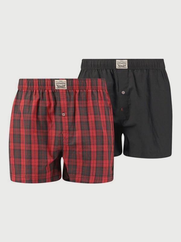 Trenýrky LEVI'S 300Ls Blackwatch Check Woven Boxer 2 Pack Barevná
