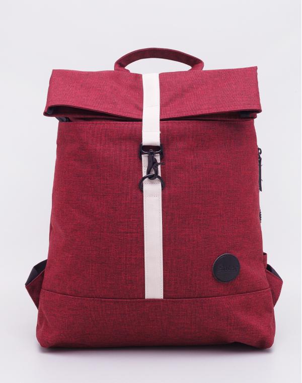 Enter City Fold Top Melange Wine Red/ Natural Front Strap