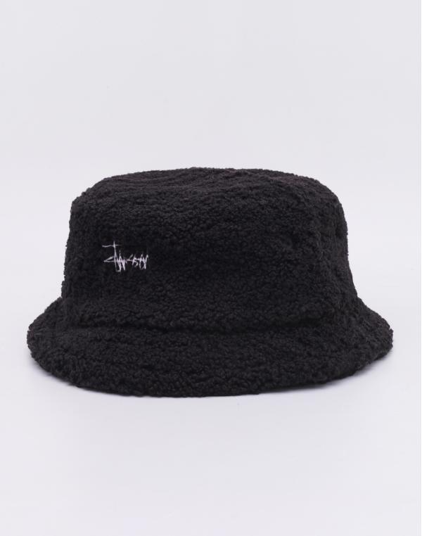 Stüssy Sherpa Fleece Bucket Hat Black S/M