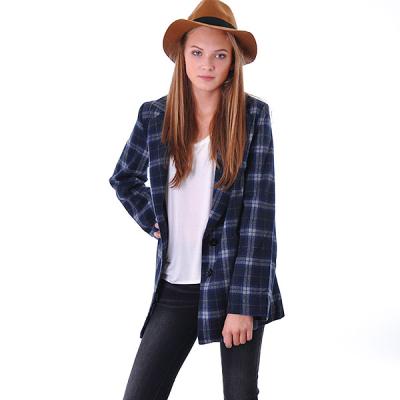 Kabát Somedays Lovin Freeman Check Wool blue