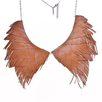 Náhrdelník Timi Fringe leather mocha