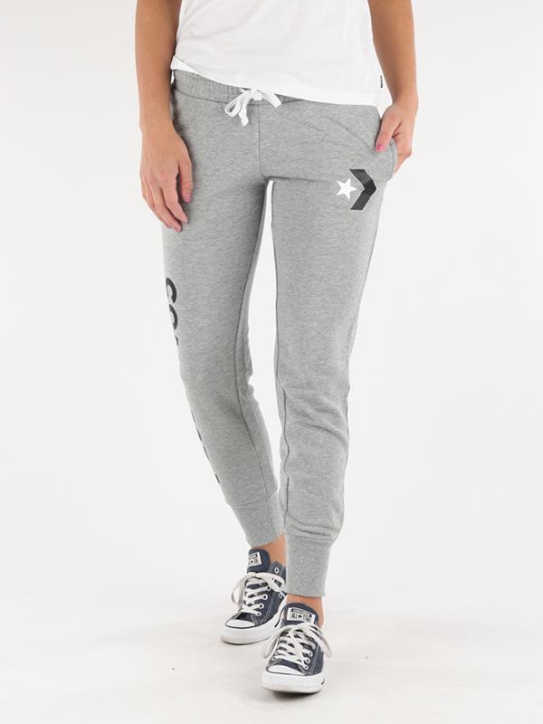 Tepláky Converse W Star Chevrn Signatur Pant FT Šedá