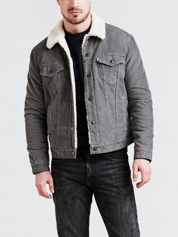 Type 3 Sherpa Trucker Bunda Levi's® Šedá