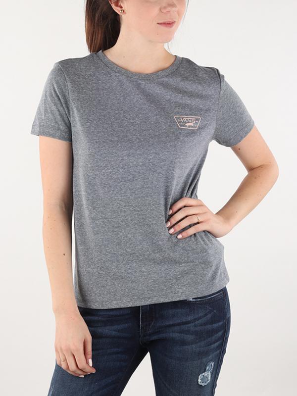 Tričko Vans WM Full Patch Crew Grey Heather Šedá