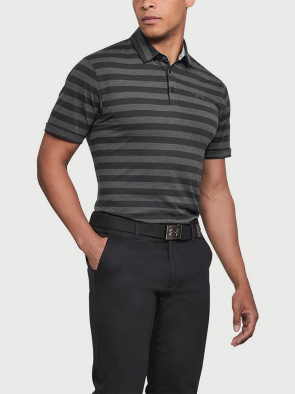 Tričko Under Armour Cc Scramble Stripe Polo Černá