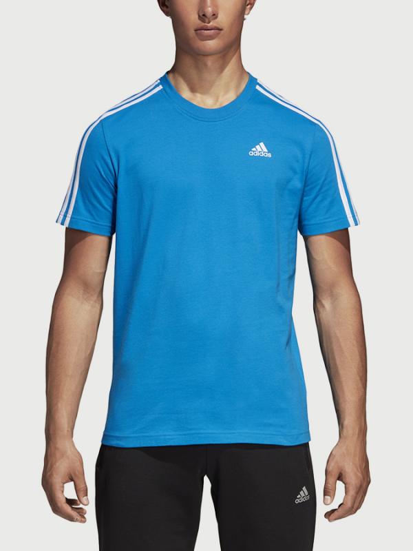 Tričko adidas Performance Ess 3S Tee Modrá