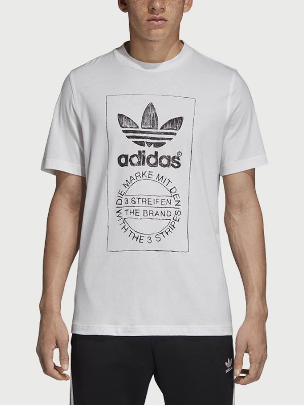 Tričko adidas Originals Hand Drawn T2 Bílá