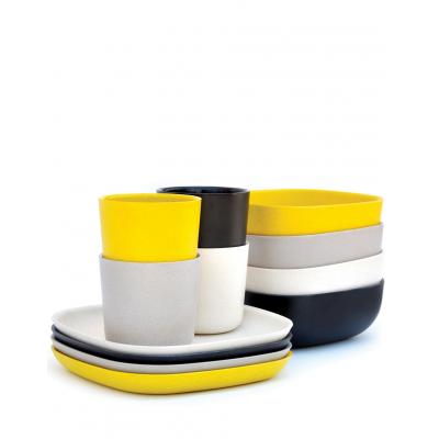 EKOBO Gusto Breakfast Set 1 black/ stone/ white/ lemon