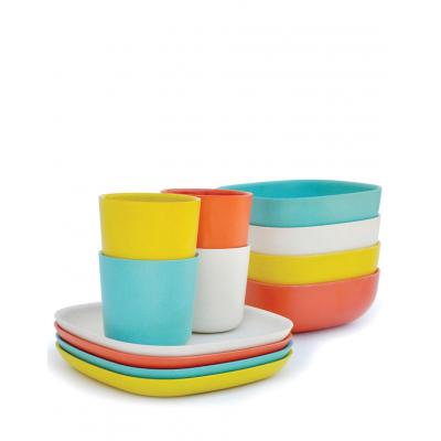 EKOBO Gusto Breakfast Set 2 persimmon/ white/ lagoon/ lemon