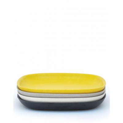 EKOBO Gusto Dinner Plate Set 1 black/ stone/ white/ lemon