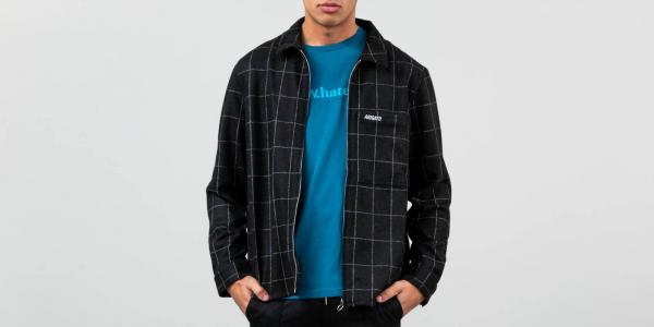 AXEL ARIGATO Kiru Zip-Up Overshirt Black