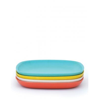 Dárkový Pack EKOBO Gusto Dinner Plate Set 2 persimmon/ white/ lagoon/ lemon