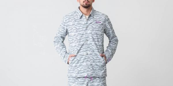 Asics Camo Jacket Glacier Grey