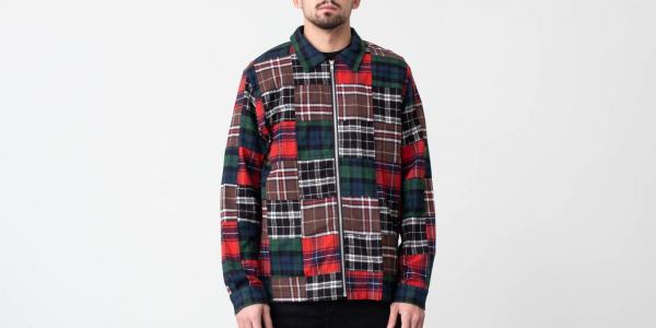 Stüssy Patchwork Zip Up Longsleeves Shirt Plaid