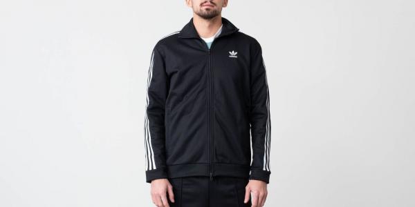 adidas Beckenbauer Tracktop Zip Crewneck Black