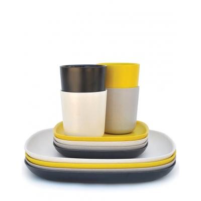 EKOBO Gusto Lunch Set 1 black/ stone/ white/ lemon
