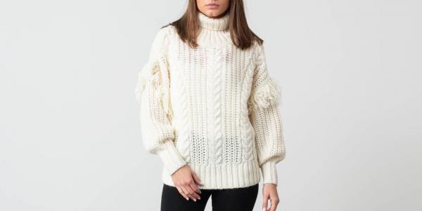 SELECTED Lina Knit Roll Neck Birch