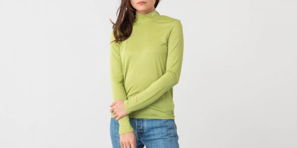 Stüssy Anna Longsleeves Tissue Mock Crewneck Lime