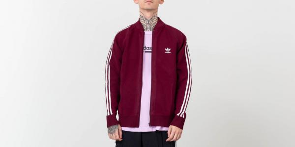 adidas Black Friday Knitted Track Top Maroon