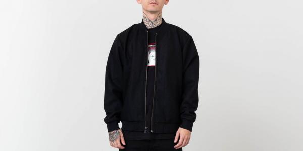 RIPNDIP Wavy Nerm Varsity Jacket Black