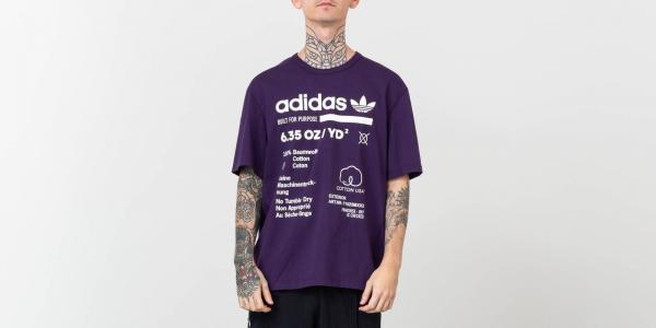 adidas Kaval Tee Dark Violet/ Cloud White
