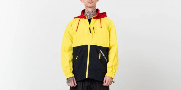 Opening Ceremony Crinkle Nylon Storm Jacket Lemon Tart Multi