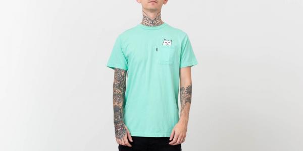 RIPNDIP Lord Nermal Pocket Tee Over Dyed Mint