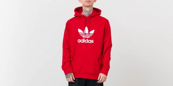 adidas Trefoil Hoodie Power Red